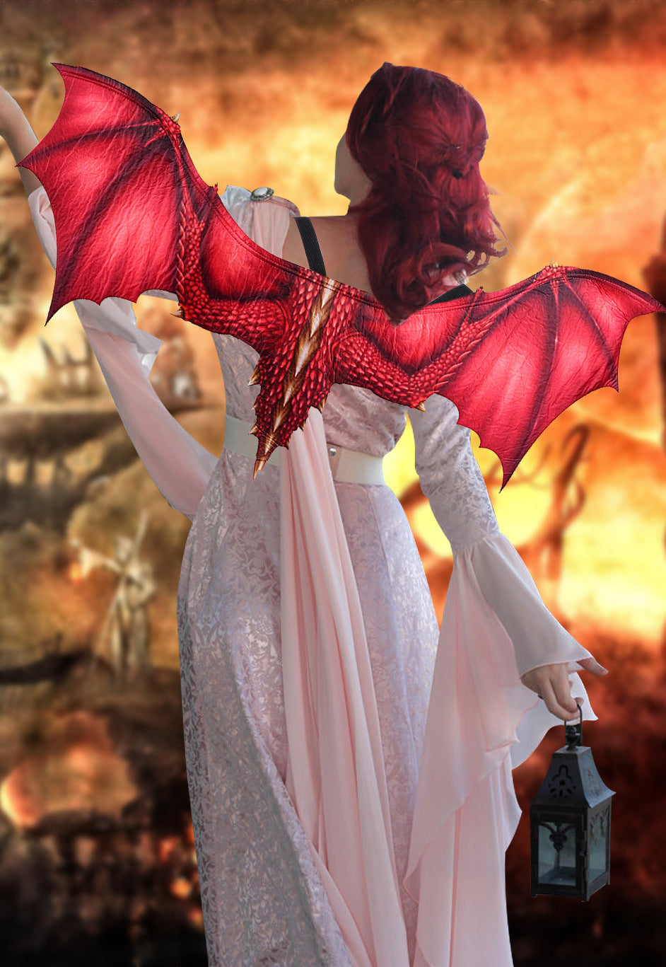 Halloween Carnival Adult Decoration Non-Woven Fabric Dragon Wings Cosplay Wings Props