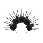 Skull with Rhinestones Headband Gothic Queen Headband Costume Cosplay Performance Props