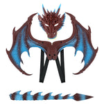 New Upgraded Ultra-Light Dragon Wings 3D Dragon Mask Halloween Children's Festival Party Costume Set Wholesale