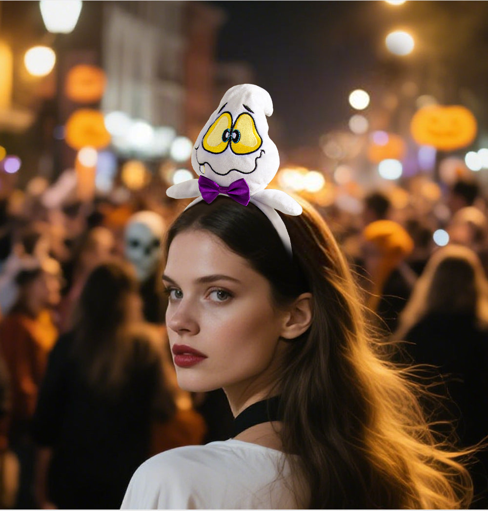 New Halloween Cotton-Filled Pumpkin Spider Bat Headband Party Dance Festival Hair Accessories Props