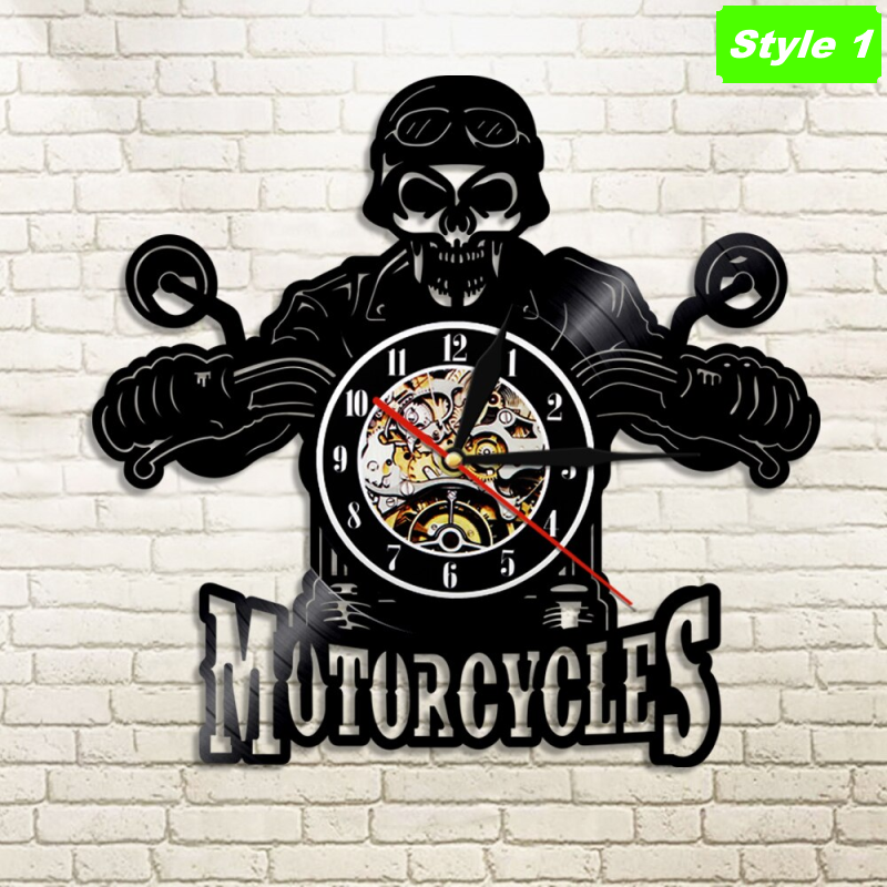 Horloge murale moto