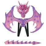 New Upgraded Ultra-Light Dragon Wings 3D Dragon Mask Halloween Children's Festival Party Costume Set Wholesale