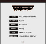 New Halloween Cotton-Filled Pumpkin Spider Bat Headband Party Dance Festival Hair Accessories Props