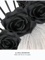 Skull with Rhinestones Headband Gothic Queen Headband Costume Cosplay Performance Props