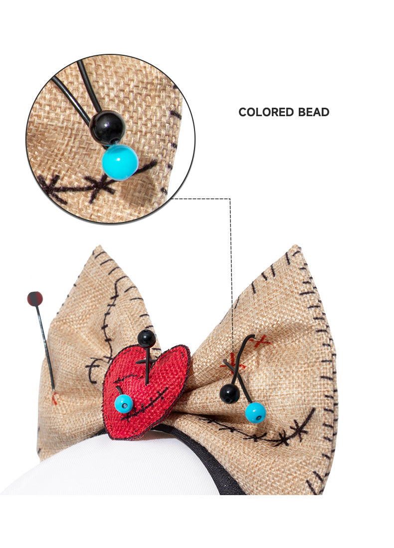 New Halloween WOODOO Doll Necklace Headband Costume Accessories
