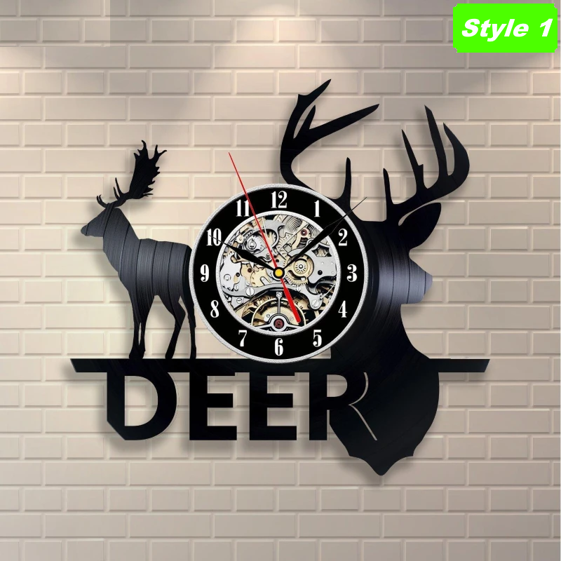 Horloge murale cerf