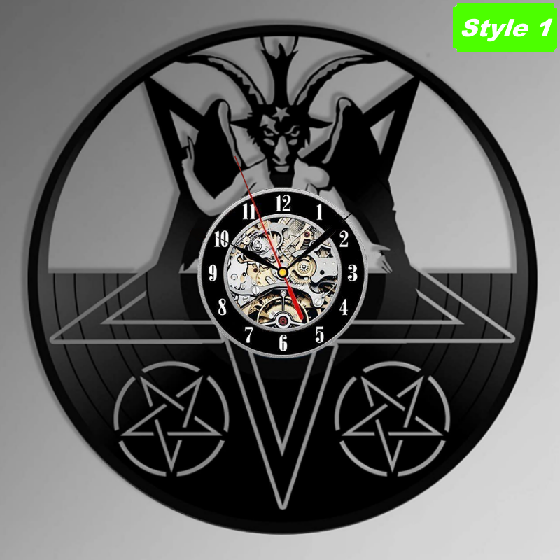 Horloge murale « Salut Satan Lucifer »