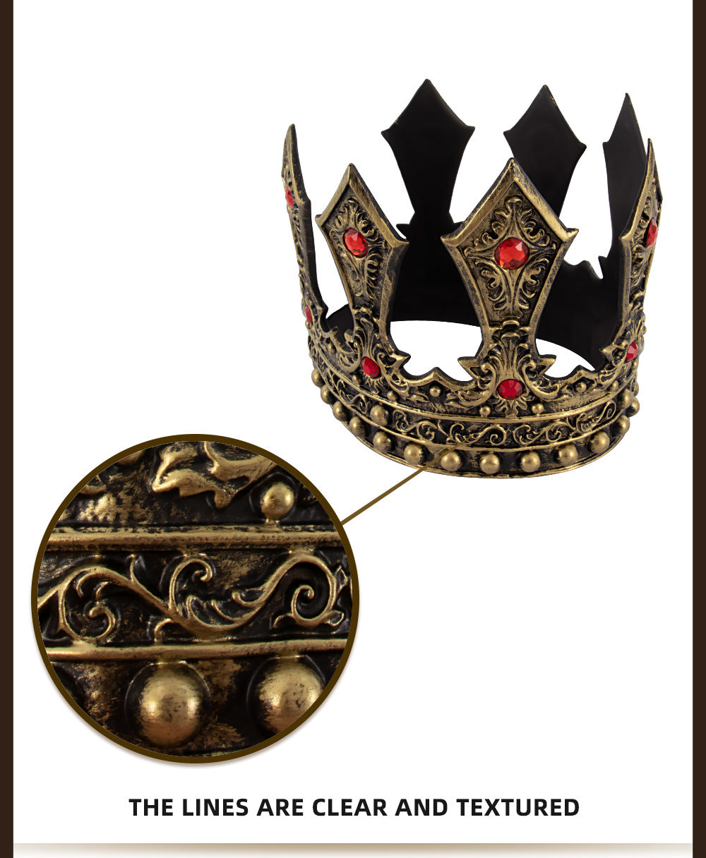 Halloween European and American Retro Luxury Palace King Crown