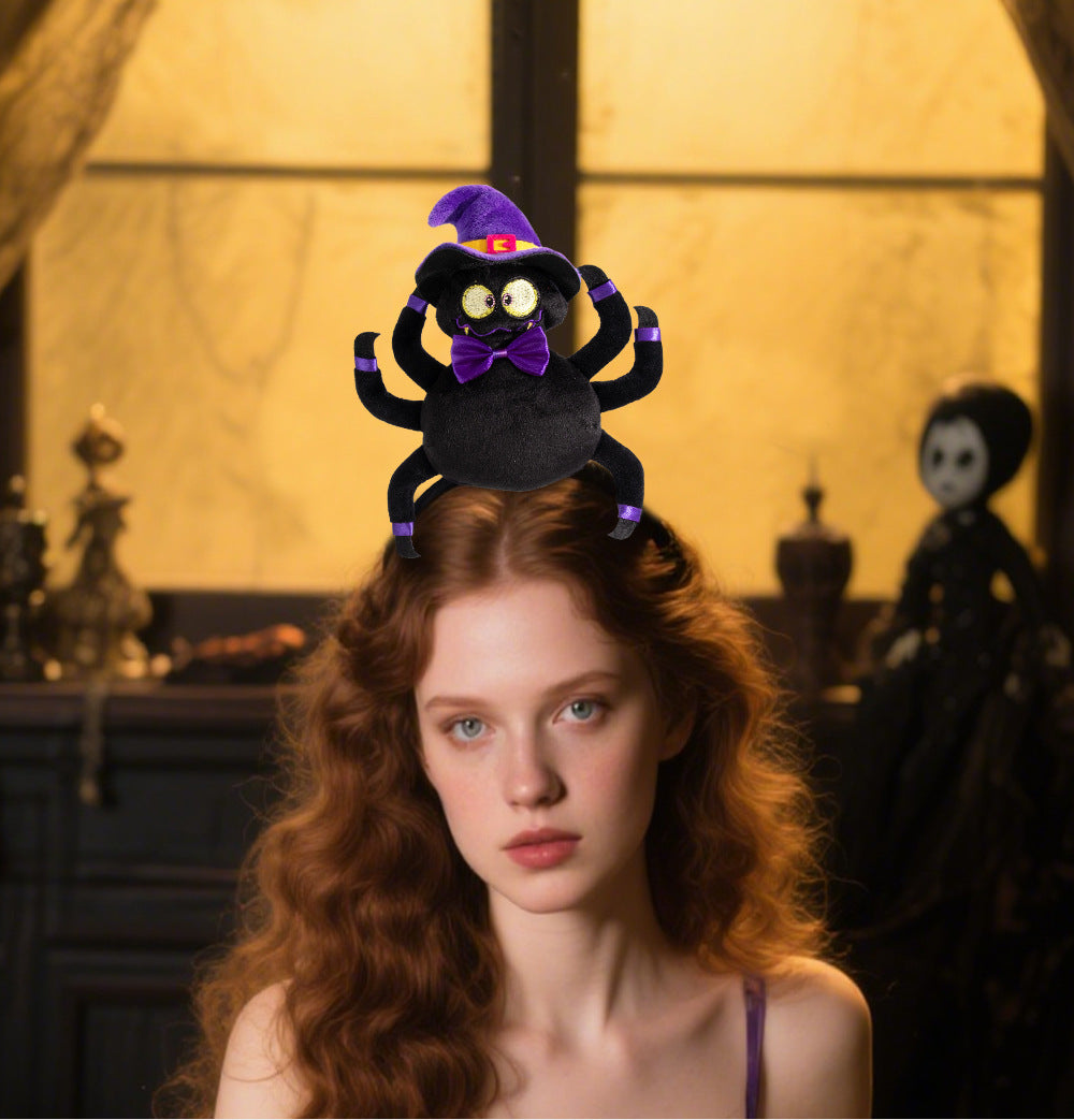 New Halloween Cotton-Filled Pumpkin Spider Bat Headband Party Dance Festival Hair Accessories Props