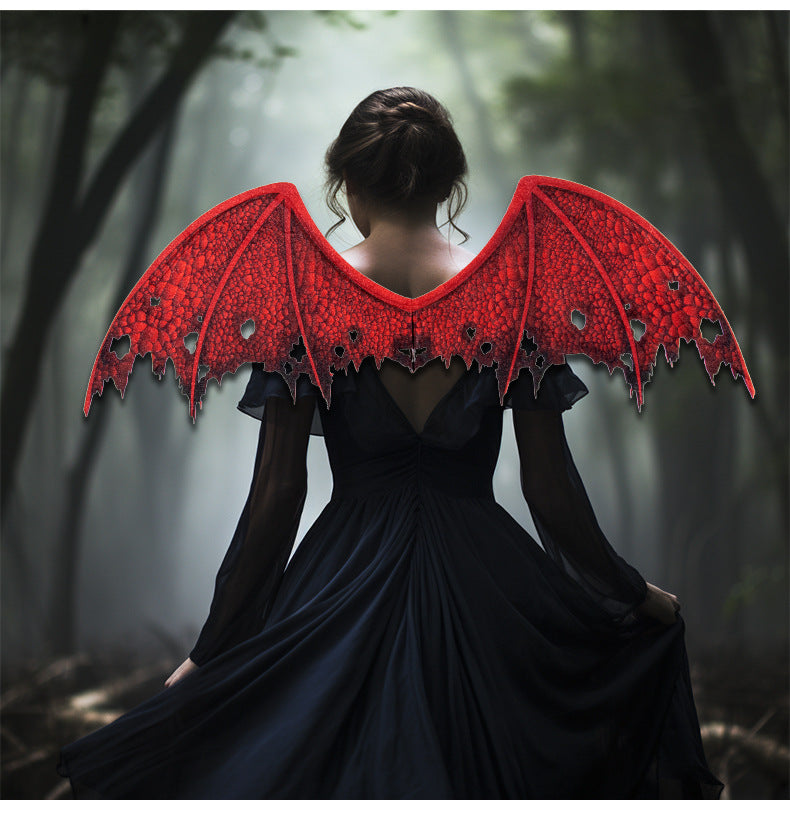 New Halloween Non-Woven Fabric Demon Wings Mask Set