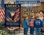 250 Anniversary Usa Garden Flag Made In Usa, America 250 Garden Flag Double Sided, 250th Anniversary Garden Flag,Patriotic Flags For Outside