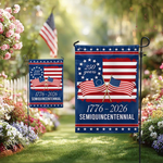 250 Years America Garden Flag, 250th Anniversary USA Patriotic Flag, 1776-2026 Commemorative, Celebrate 250th Anniversary, Patriotic Gift