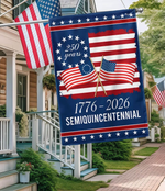 250 Years America Garden Flag, 250th Anniversary USA Patriotic Flag, 1776-2026 Commemorative, Celebrate 250th Anniversary, Patriotic Gift