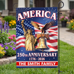250th Anniversary USA Garden Flag, Patriotic Eagle Yard Decor, 1776-2026 America 250th Birthday Outdoor Flag, 4th of July Porch Decor