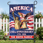 250th Anniversary USA Garden Flag, Patriotic Eagle Yard Decor, 1776-2026 America 250th Birthday Outdoor Flag, 4th of July Porch Decor
