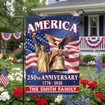 250th Anniversary USA Garden Flag, Patriotic Eagle Yard Decor, 1776-2026 America 250th Birthday Outdoor Flag, 4th of July Porch Decor