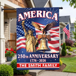 250th Anniversary USA Garden Flag, Patriotic Eagle Yard Decor, 1776-2026 America 250th Birthday Outdoor Flag, 4th of July Porch Decor