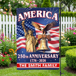 250th Anniversary USA Garden Flag, Patriotic Eagle Yard Decor, 1776-2026 America 250th Birthday Outdoor Flag, 4th of July Porch Decor