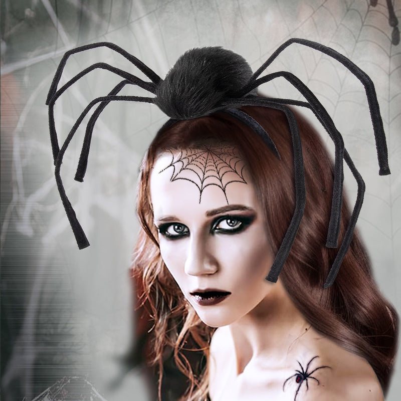 European and American Halloween Headwear Funny Headband Ghost Festival COS Accessories Spider Queen Hair Clip Cross-Border Wholesale
