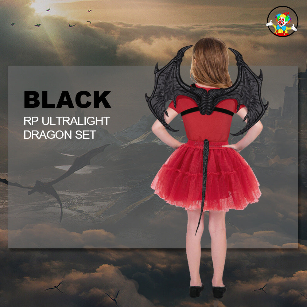 New Upgraded Ultra-Light Dragon Wings 3D Dragon Mask Halloween Children's Festival Party Costume Set Wholesale