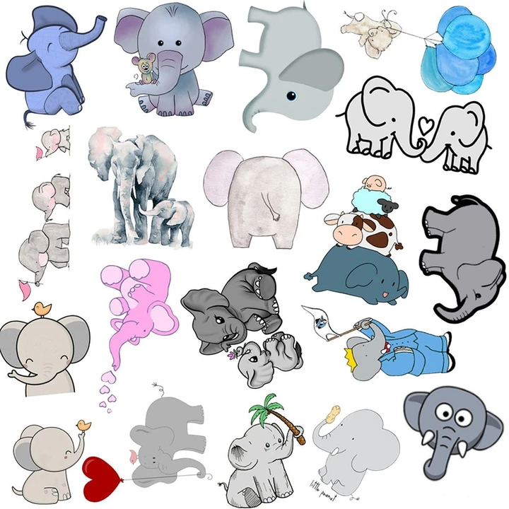 Autocollants éléphants