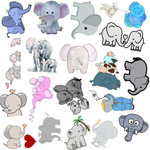 Autocollants éléphants