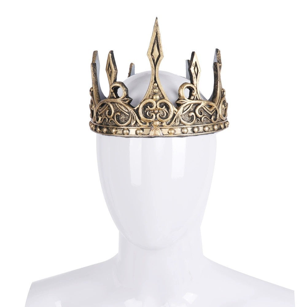 Halloween Medieval King Crown PU Foam Headpiece Stage Performance Prop Costume Cosplay