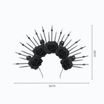 Skull with Rhinestones Headband Gothic Queen Headband Costume Cosplay Performance Props