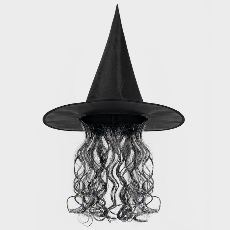 New Halloween Witch Wig Witch Hat Mask Set Carnival Masquerade Ball Cosplay Mask