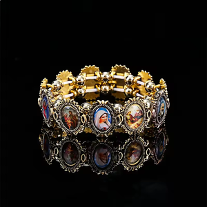 Catholic Rosary Bracelet – Jesus, Mary & Holy Angels | Elastic Alloy Religious Jewelry