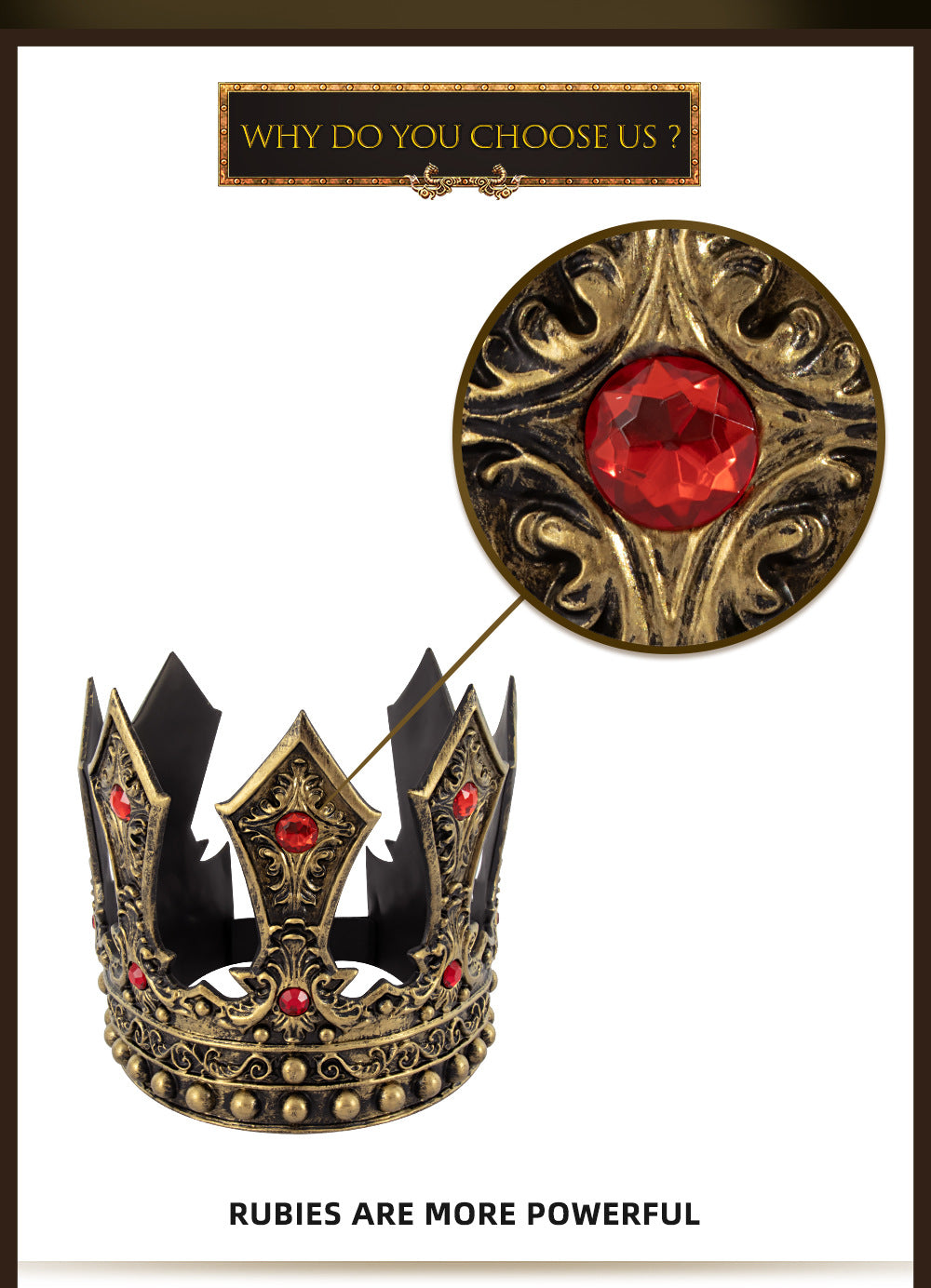 Halloween European and American Retro Luxury Palace King Crown