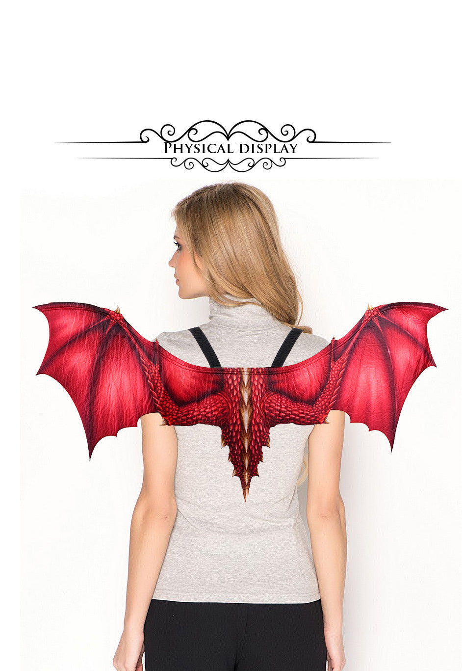 Halloween Carnival Adult Decoration Non-Woven Fabric Dragon Wings Cosplay Wings Props