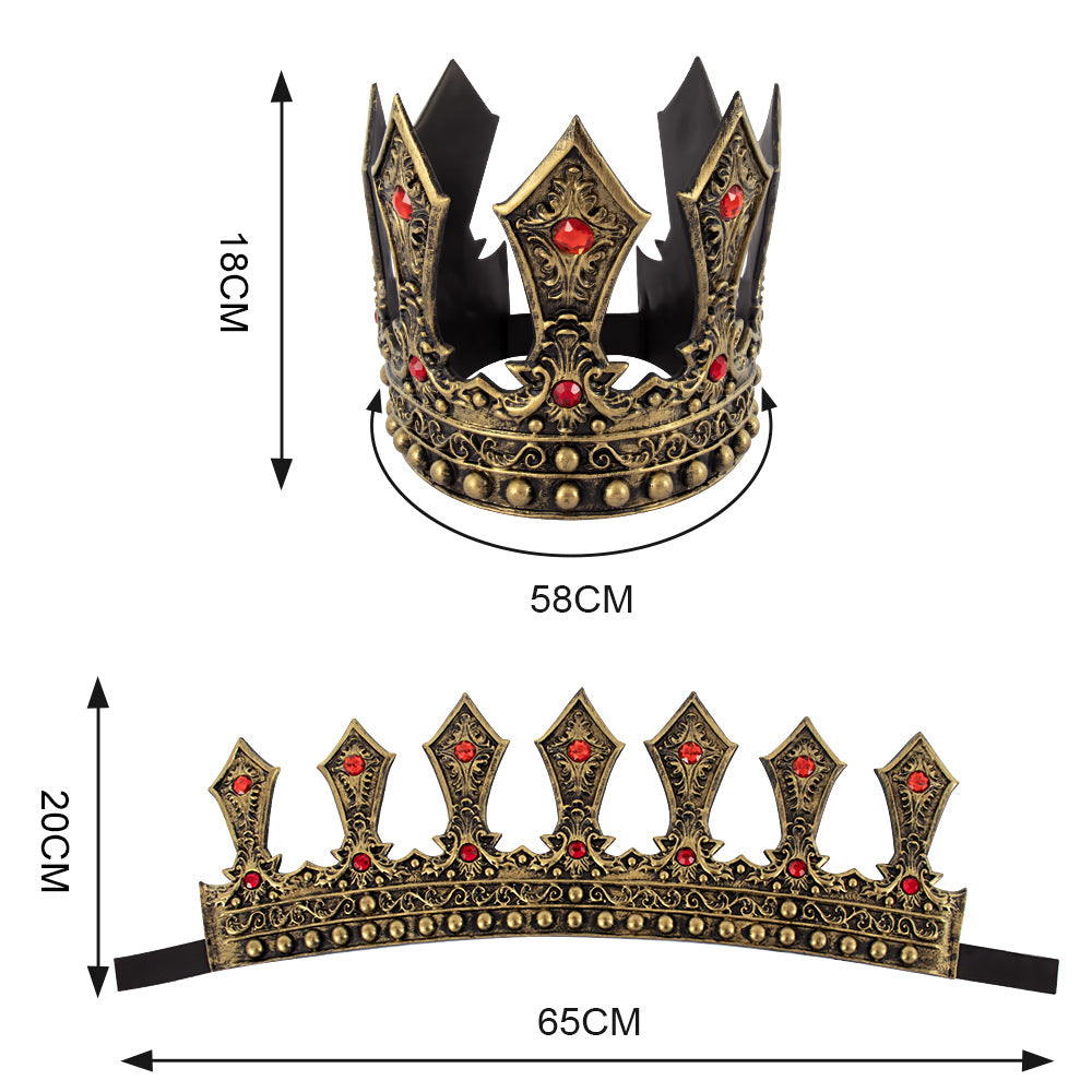 Halloween European and American Retro Luxury Palace King Crown