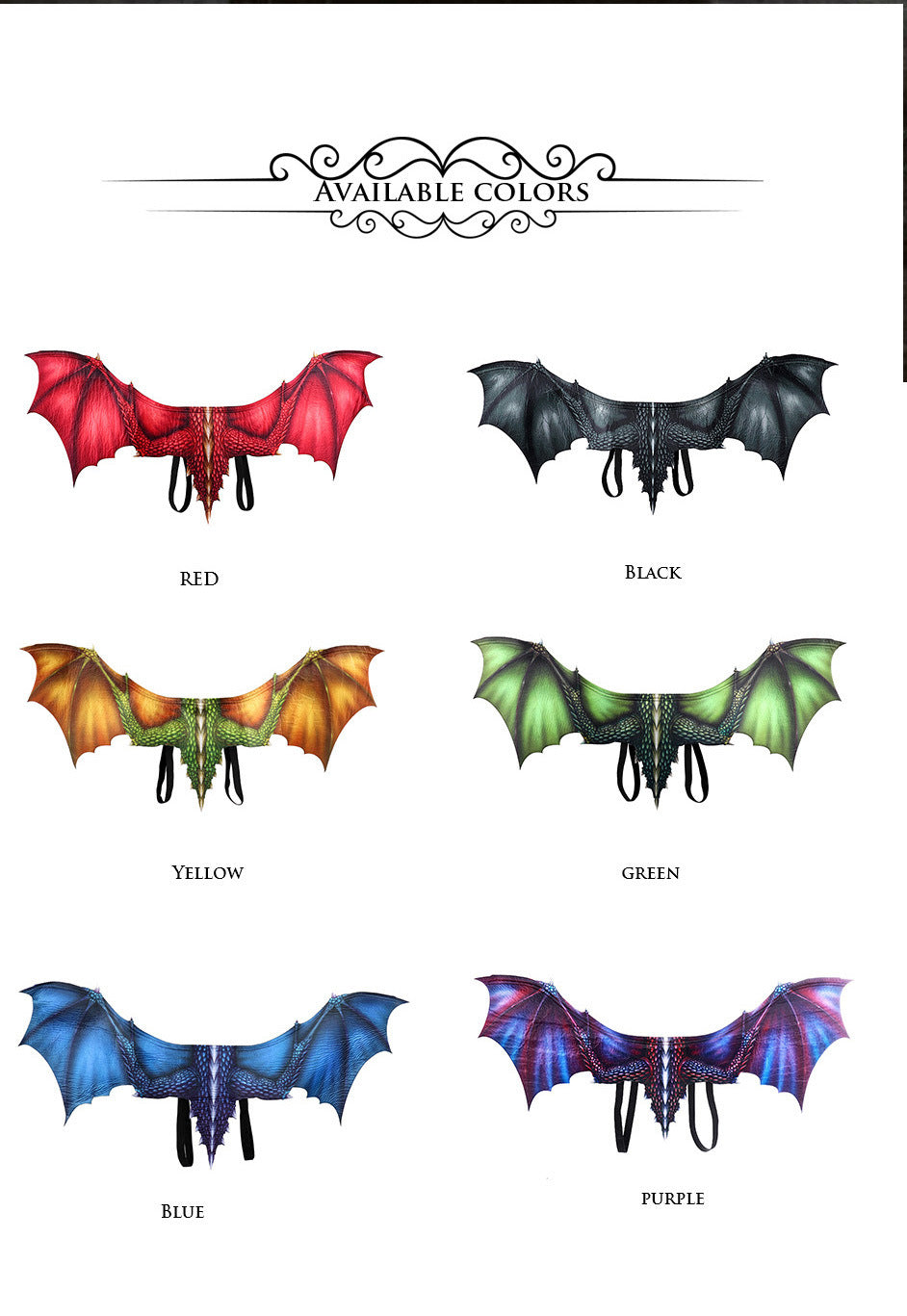 Halloween Carnival Adult Decoration Non-Woven Fabric Dragon Wings Cosplay Wings Props