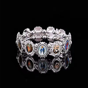 Catholic Rosary Bracelet – Jesus, Mary & Holy Angels | Elastic Alloy Religious Jewelry