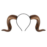 Halloween Party DIY Detachable Props RP Curved Sheep Horn Headband Festival Party Performance Headband