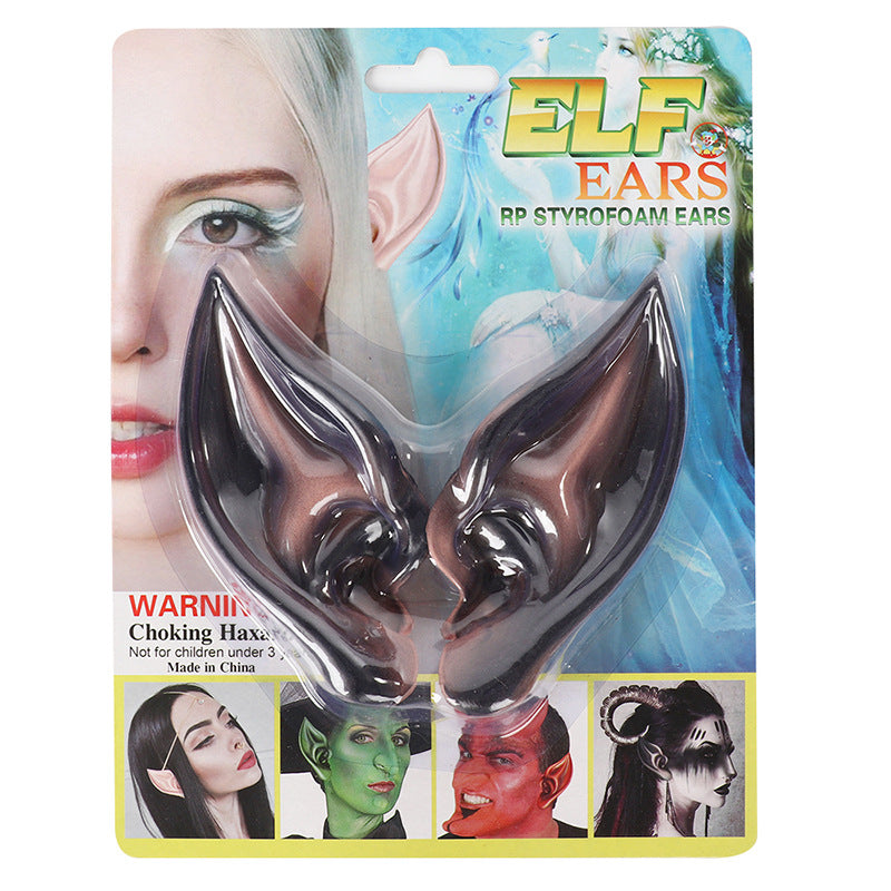 New Halloween Latex Elf Ears Avatar Demon Witch Party Costume Props Cross-Border Exclusive