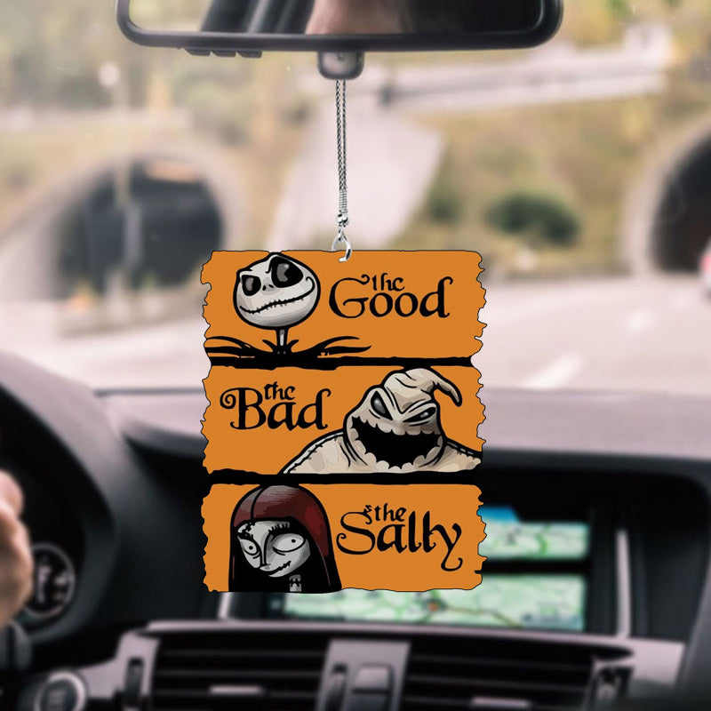 Décoration en mica Jack Skellington Le Bon, la Brute et Sally 