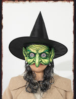 New Halloween Witch Wig Witch Hat Mask Set Carnival Masquerade Ball Cosplay Mask