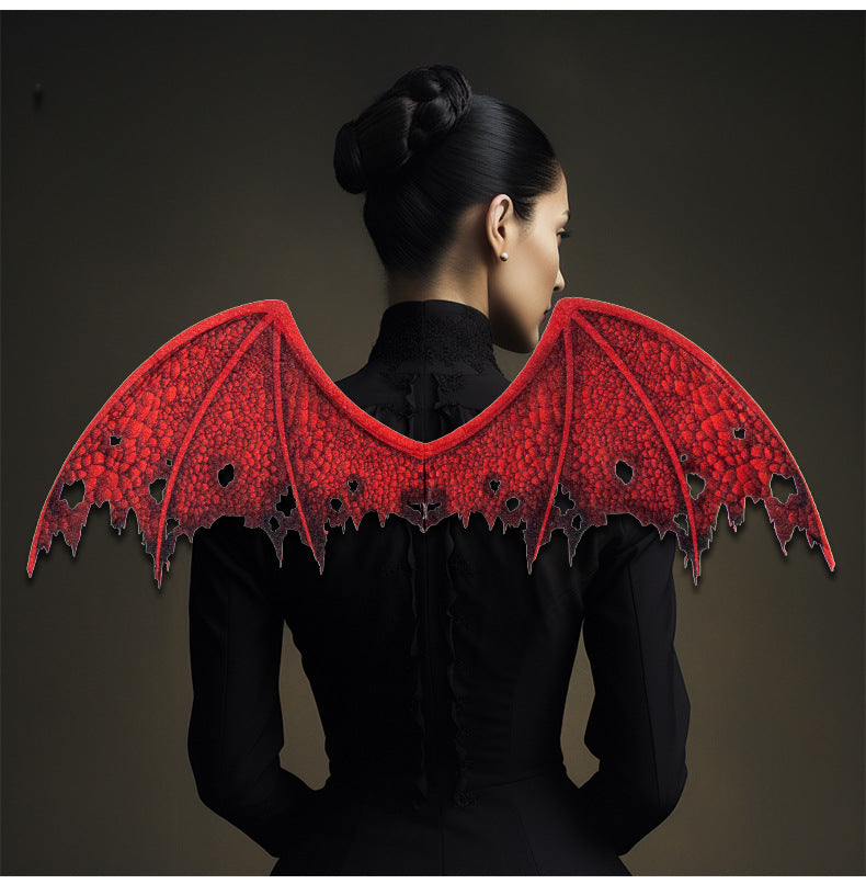 New Halloween Non-Woven Fabric Demon Wings Mask Set