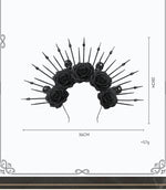Skull with Rhinestones Headband Gothic Queen Headband Costume Cosplay Performance Props