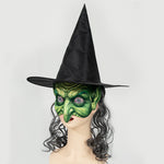 New Halloween Witch Wig Witch Hat Mask Set Carnival Masquerade Ball Cosplay Mask