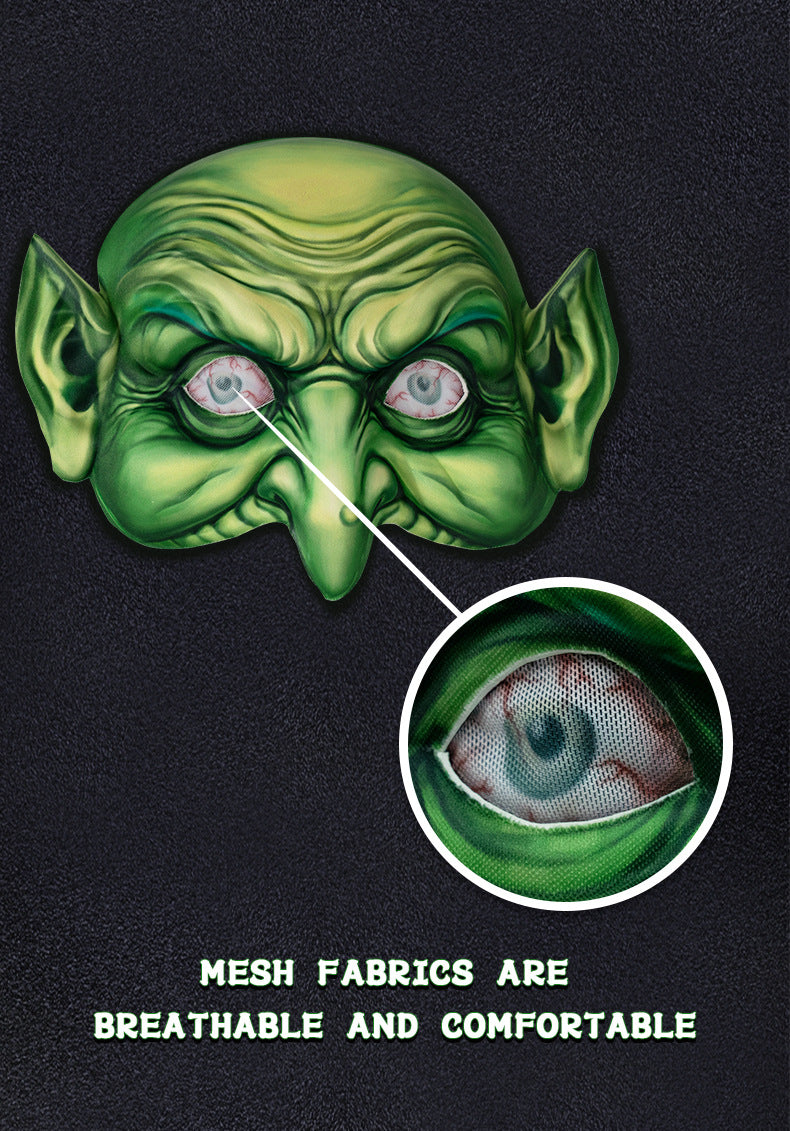 New Halloween Witch Wig Witch Hat Mask Set Carnival Masquerade Ball Cosplay Mask