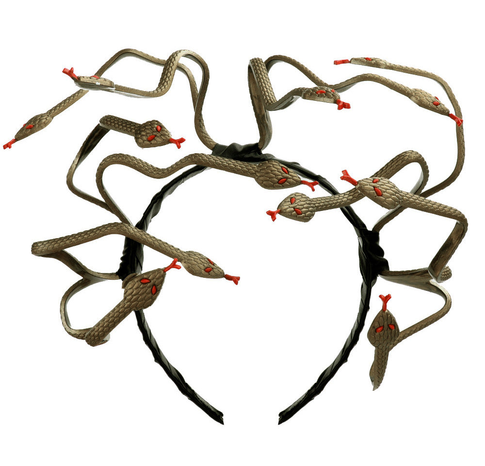Halloween Mardi Gras Carnival Stage Props Headwear Medusa Snake Cosplay Headband
