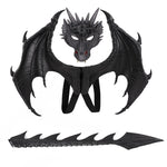 Halloween Children's Dragon Set Dragon Mask Wings Tail Three-Piece Set Cosplay Costume Props