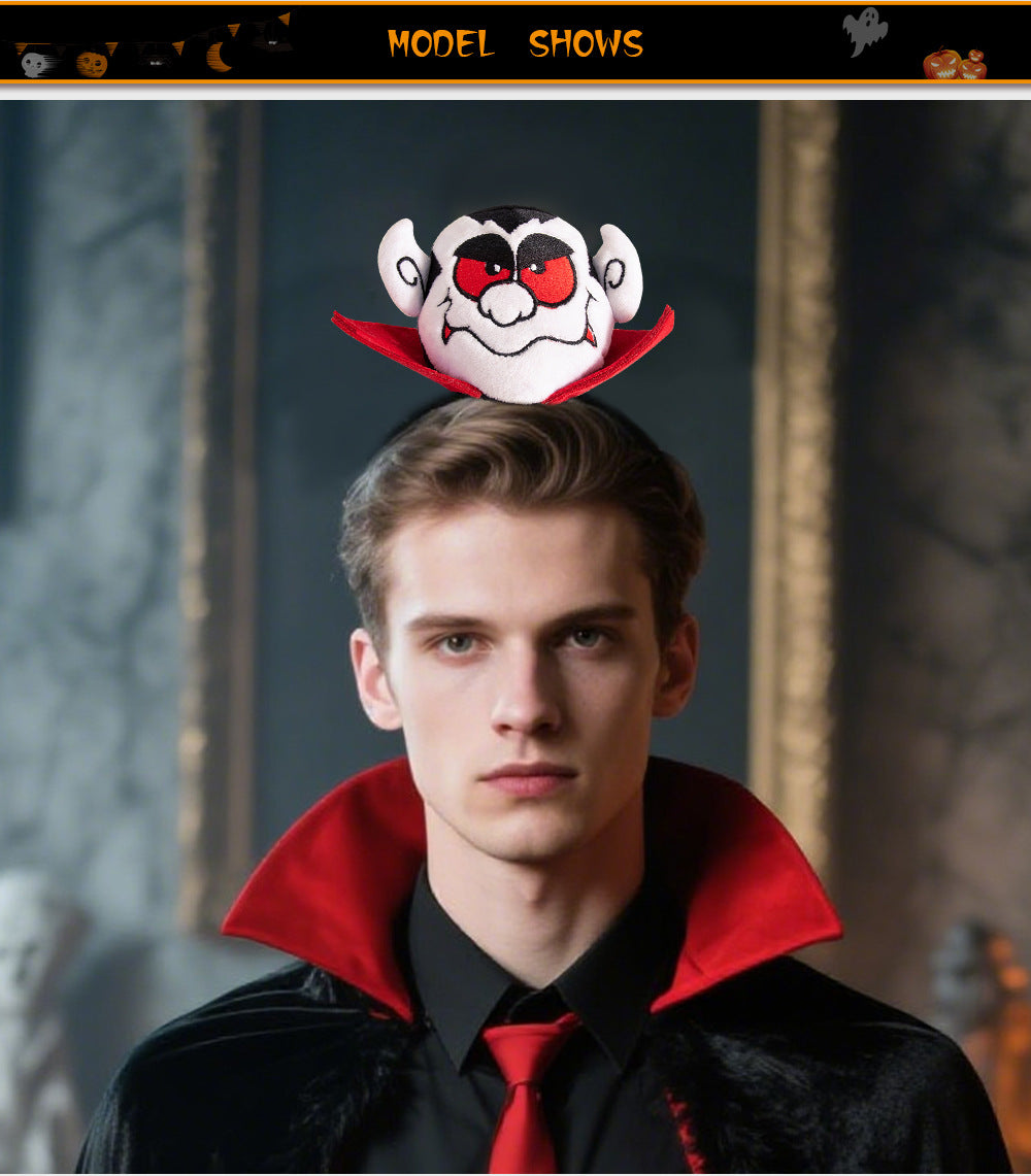 New Halloween Cotton-Filled Pumpkin Spider Bat Headband Party Dance Festival Hair Accessories Props