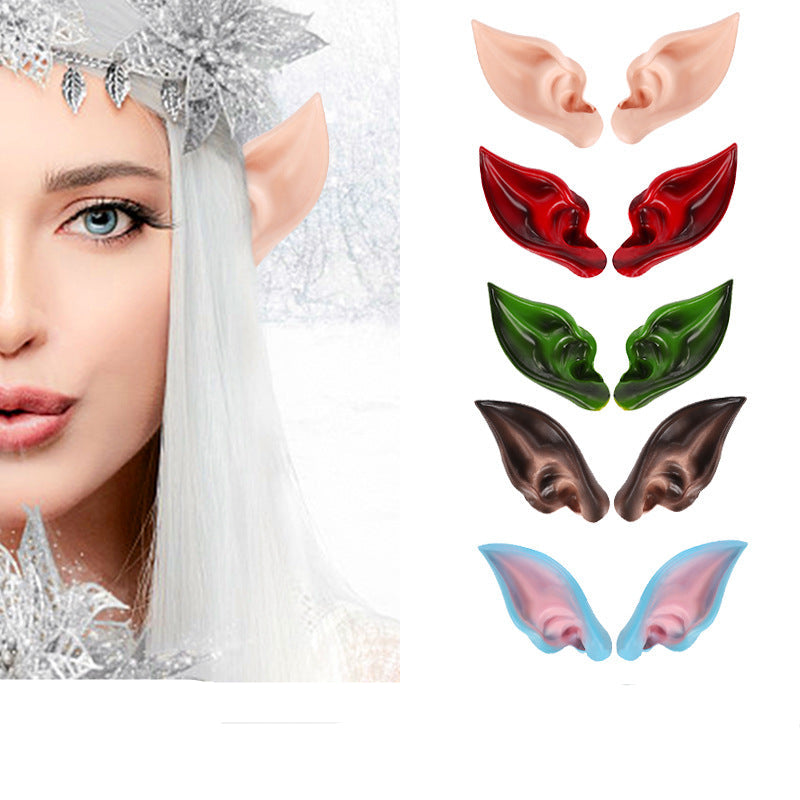 New Halloween Latex Elf Ears Avatar Demon Witch Party Costume Props Cross-Border Exclusive