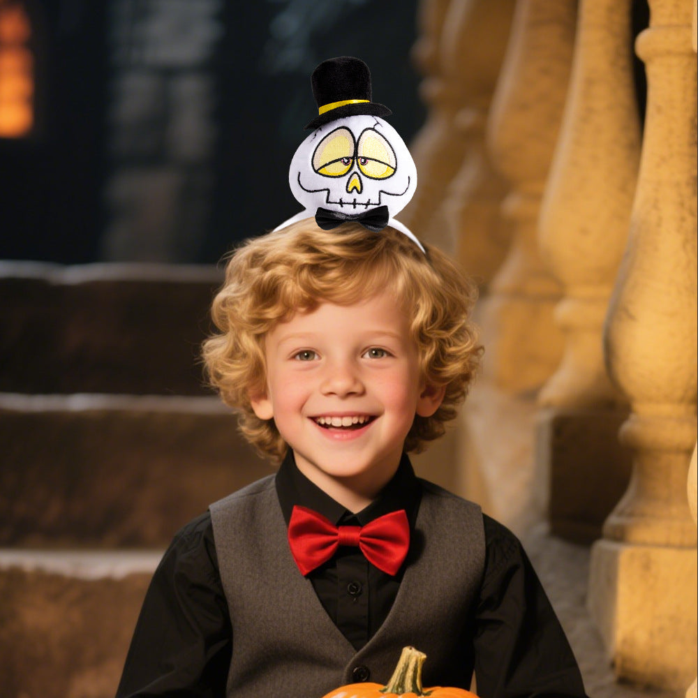 New Halloween Cotton-Filled Pumpkin Spider Bat Headband Party Dance Festival Hair Accessories Props