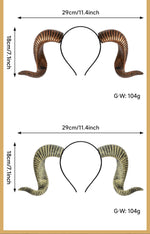 Halloween Party DIY Detachable Props RP Curved Sheep Horn Headband Festival Party Performance Headband