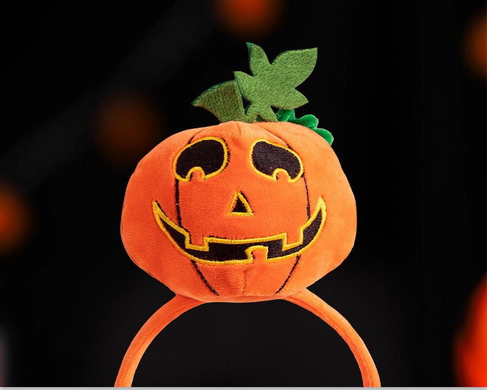 New Halloween Cotton-Filled Pumpkin Spider Bat Headband Party Dance Festival Hair Accessories Props
